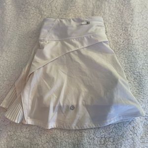 Lululemon White Play Off The Pleats Skirt